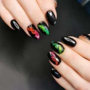 Full pedicure treatment with nail art design