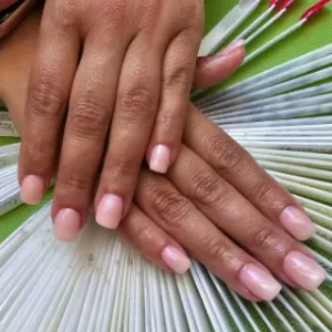 Classic manicure with Shellac polish at Halo Beauty Hayes