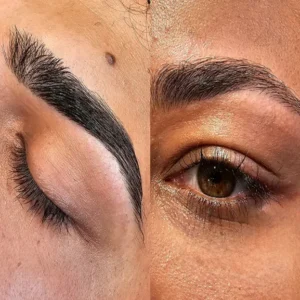 Eyebrow tinting session at Halo Beauty Salon Hayes